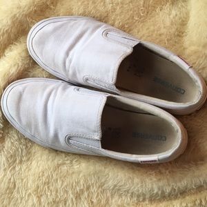 White slip on Converse
